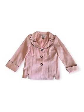 Simonton Says Pink Textured Blazer Jacket w/ Bow Detail – Size M